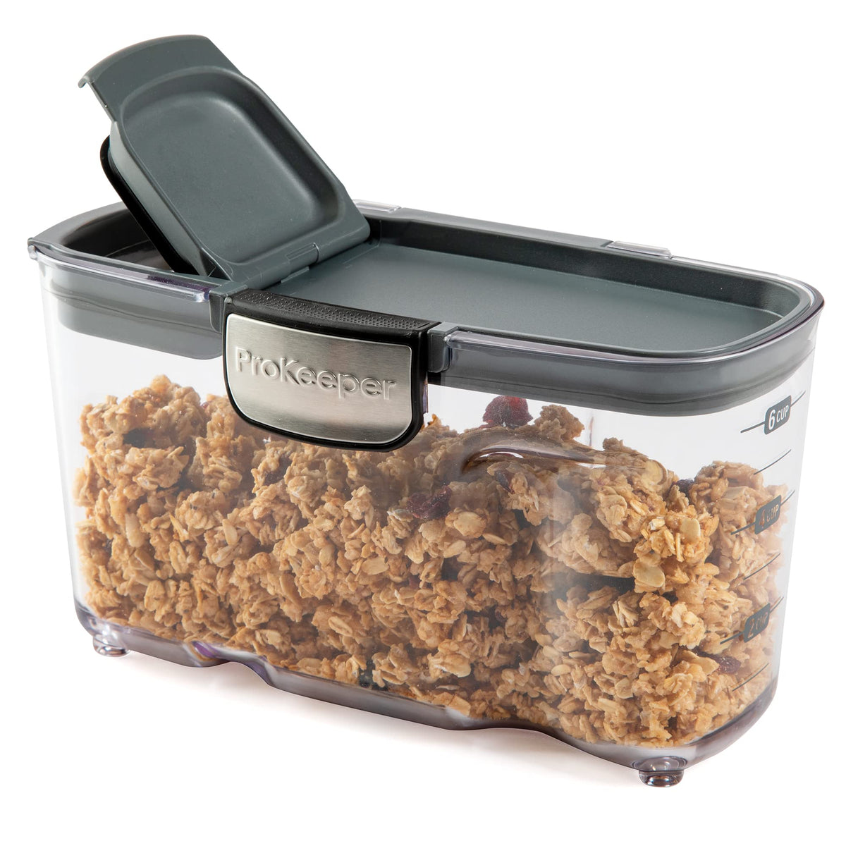ProKeeper+ By Progressive International Clear Plastic Airtight Food Baker's Kitchen Storage Organization Container Canister Set with Magnetic Accessories