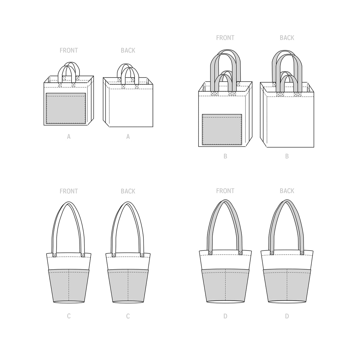 Simplicity S9517 Reusable Tote Bag Sewing Pattern, One Size