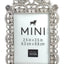 Bejeweled Silver Tone Metal Mini Picture Frame, 2.5" x 3.5"