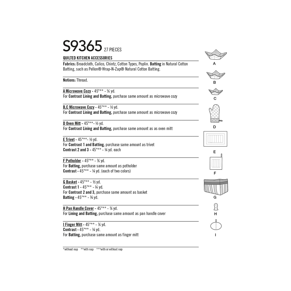 Simplicity Pattern ONE Size