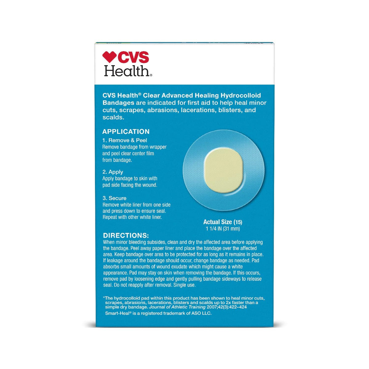 CVS Health Clear Advanced Healing Hydrocolloid Spot Bandages, 15 CT