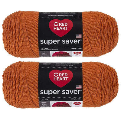 Bulk Buy: Red Heart Super Saver (2-Pack) (Carrot, 7 oz Each Skein)