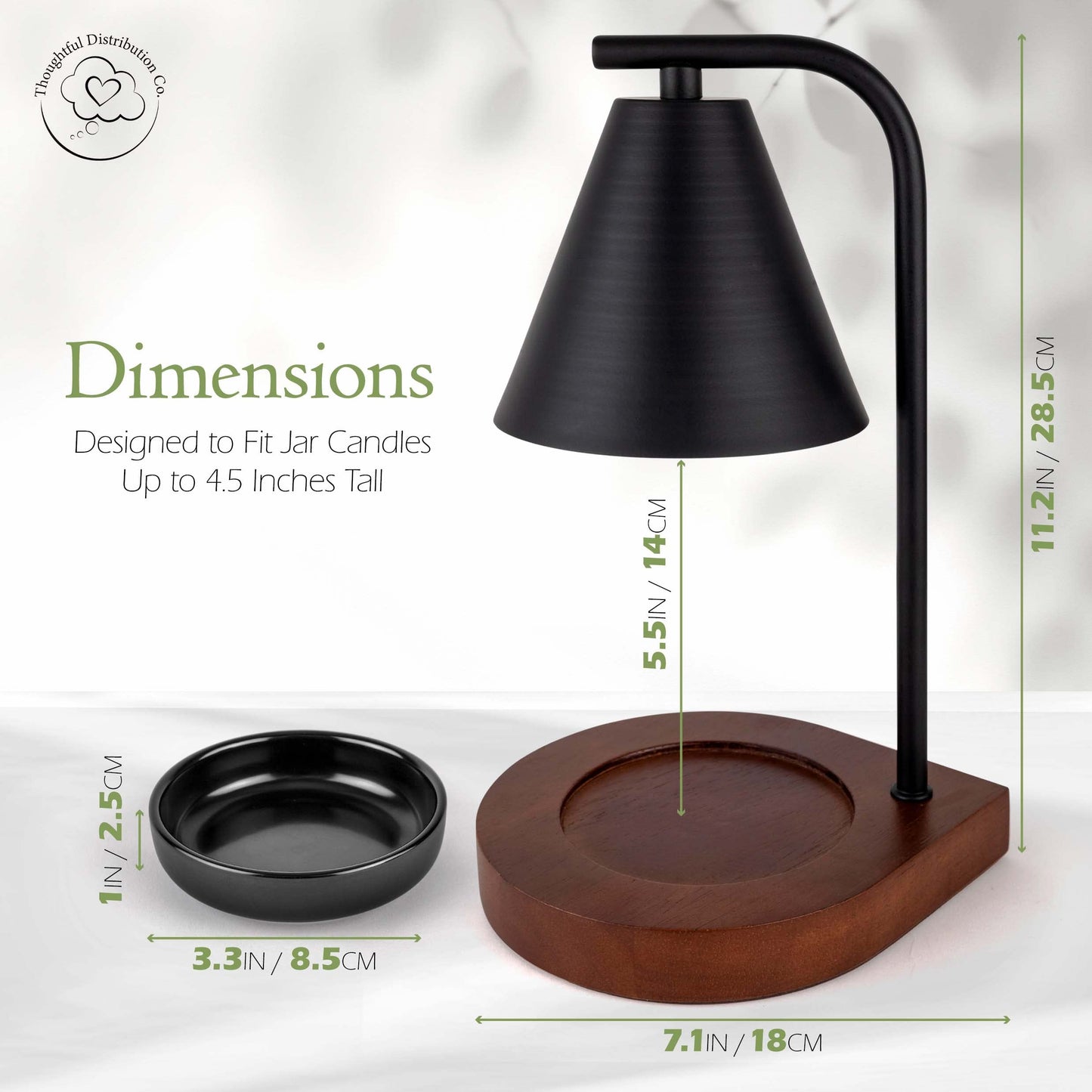 Candle Warmer Lamp with Timer, Dimmable Candle Warmer Lamp for Jar Candles, Electric Candle Warmer Auto Shutoff, Candle Warmer Lamp with 2 Bulbs for Scented Candles - Includes Free Wax Melt Dish