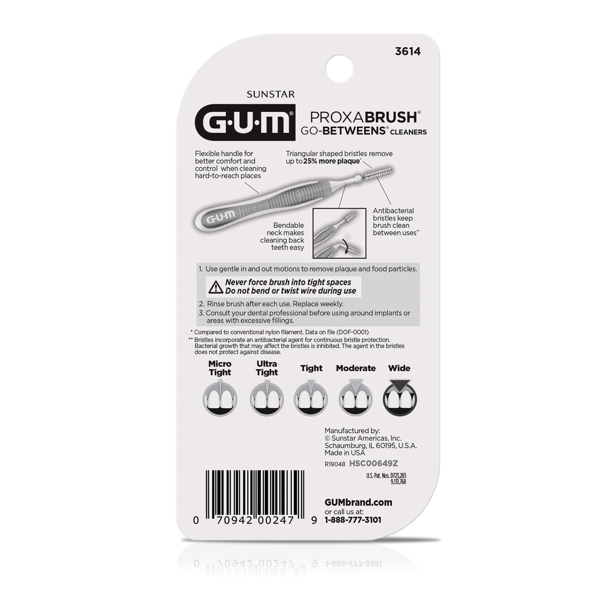 GUM Go-Betweens Cleaners Wide (Pack of 3 (10 Ct))
