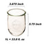 Weck Tulip Jar Rubber Sole & Two Metal Clamps Food Storage Jar Round Preserve Container Clear Preserving Seal Wire Clip Fastening Kitchen Canning Cereal Sugar Beans Spice - 33.8 fl. oz Single 1 liter
