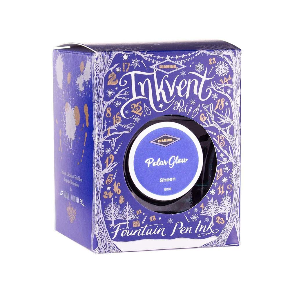 Diamine Inkvet Fountain Pen Ink, Polar Glow - 50ml