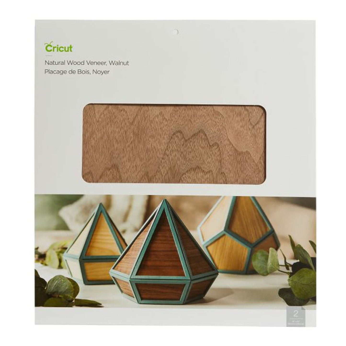 Cricut Natural Wooden Veneer Bundle, Walnut and Maple, 12x12