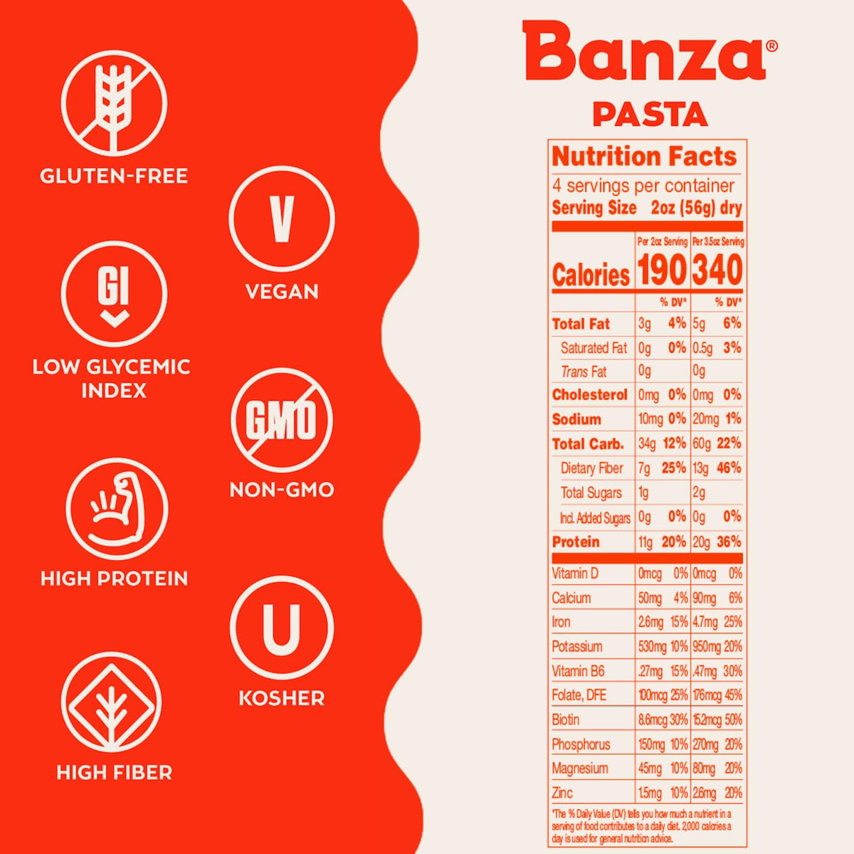 Banza Pasta Chickpea Gemelli, 8 oz