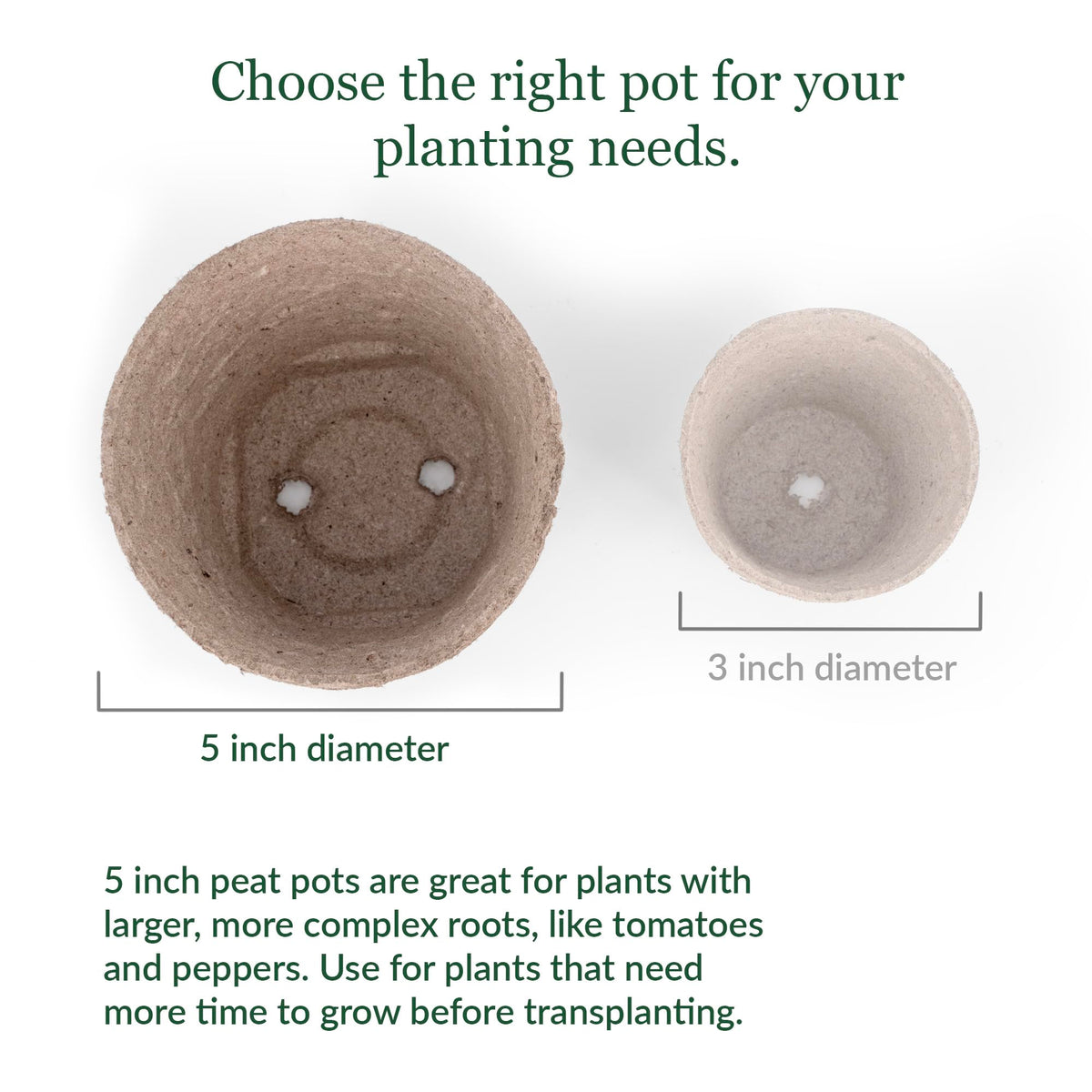Jiffy Seed Starting 5" Biodegradable Peat Pots
