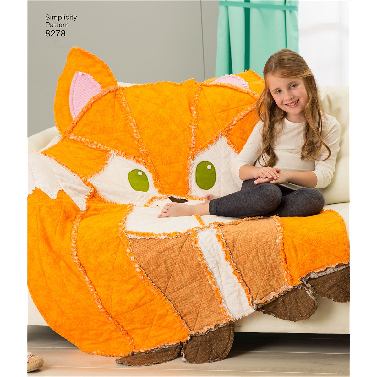 Simplicity 8278 Kid's Animal Rag Quilt Sewing Patterns, One Size