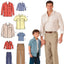 Simplicity S4760 Men's & Boys' Shirt & Pants Sewing Pattern, Sizes S-L & S-XL