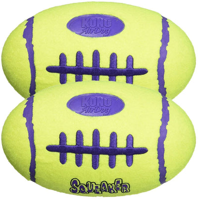 Kong Air Squeaker Football Dog Toy [Set of 2] Size: Medium