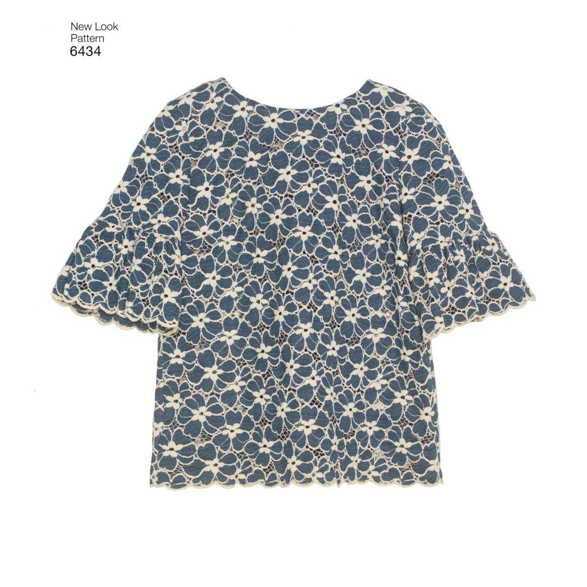 New Look Patterns Misses' Tops with Fabric Variations Size A (10-12-14-16-18-20-22) 6434
