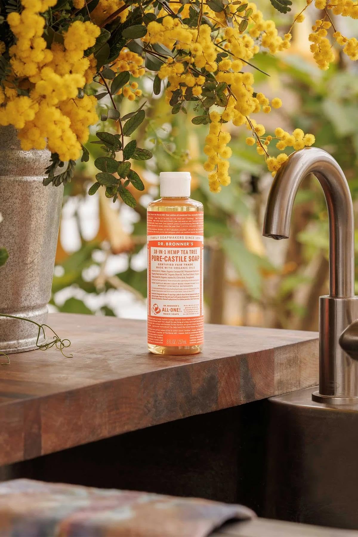 DR. BRONNER'S Castile LIQ SP,OG3,T/Tree 8 OZ 1-EA