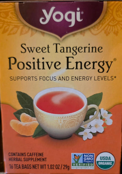 Yogi Tea,16 Tea Bags (Sweet Tangerine Positive Energy, 1 Pack)