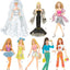 Simplicity S4719 Doll Clothes Sewing Pattern, Fancy Dresses, Bridal Gown & Casual Outfits for 11.5-Inch Fashion Dolls, One Size