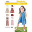 Simplicity S1453 Girls' Clothing Sewing Pattern, Easy-to-Sew Dress, Top, Pants, Shorts & Hat, Sizes 3-8
