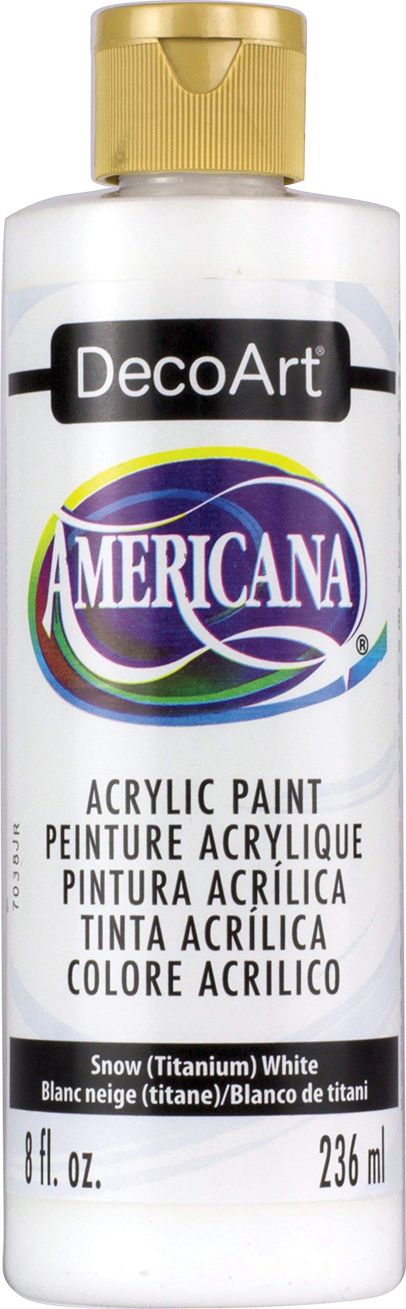 DecoArt DAO1-9 DA01-9 Americana Acrylics, 8-Ounce, Snow, Titanium White