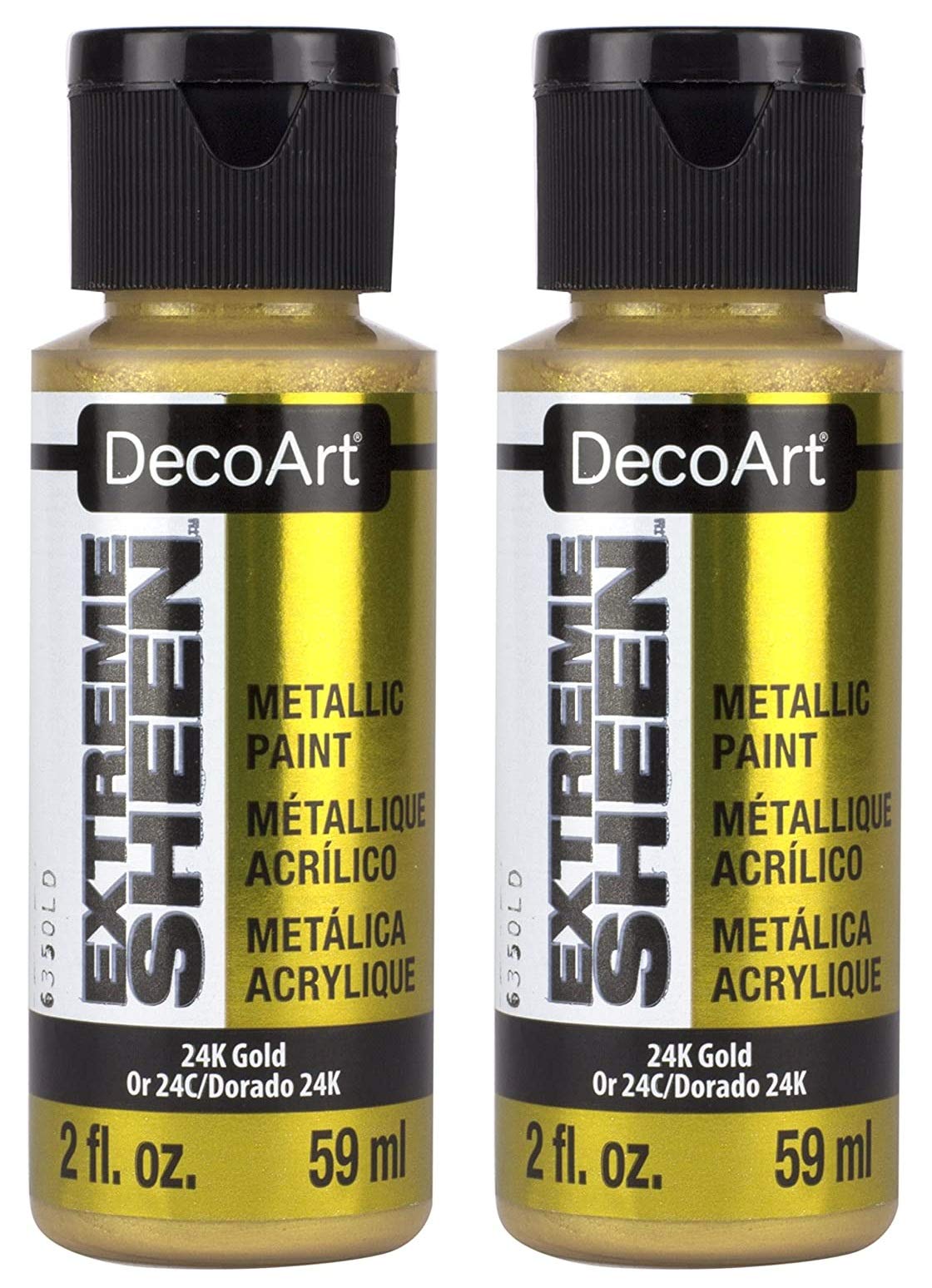 DecoArt 2 Ounce, 24K Gold Extreme Sheen Paint, 1 (Two Pack)