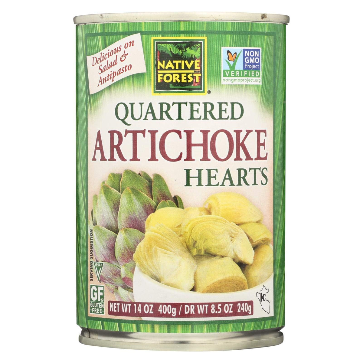 NATIVE FOREST Quartered Artichoke Hearts, 14 OZ