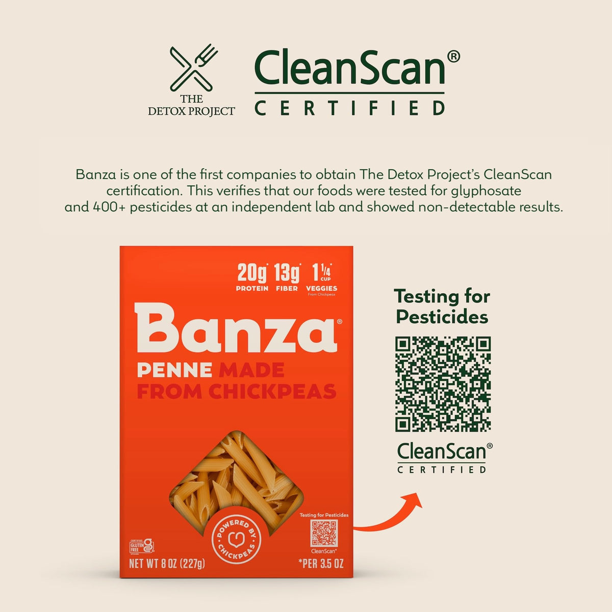 Banza Pasta Chickpea Gemelli, 8 oz