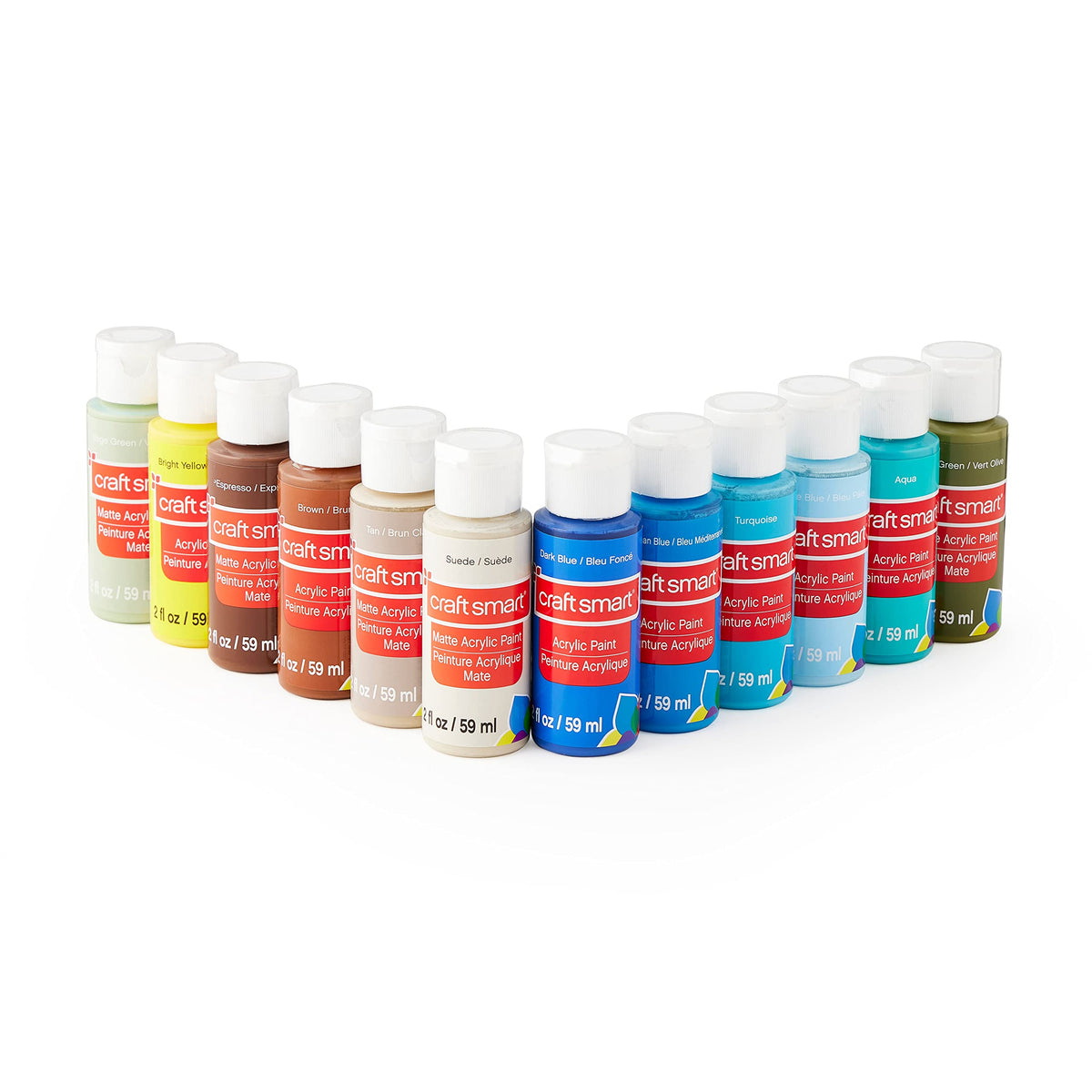 Craft Smart 36 Assorted Acrylic Paint Set - Non-Toxic Paint for Drawing, Painting, Art & Crafts Supplies - 1 Pack