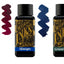 Diamine Fountain Pen Ink Bundle - Writers Blood, Midnight Blue & Green Black - 30 ml (3 Pack)