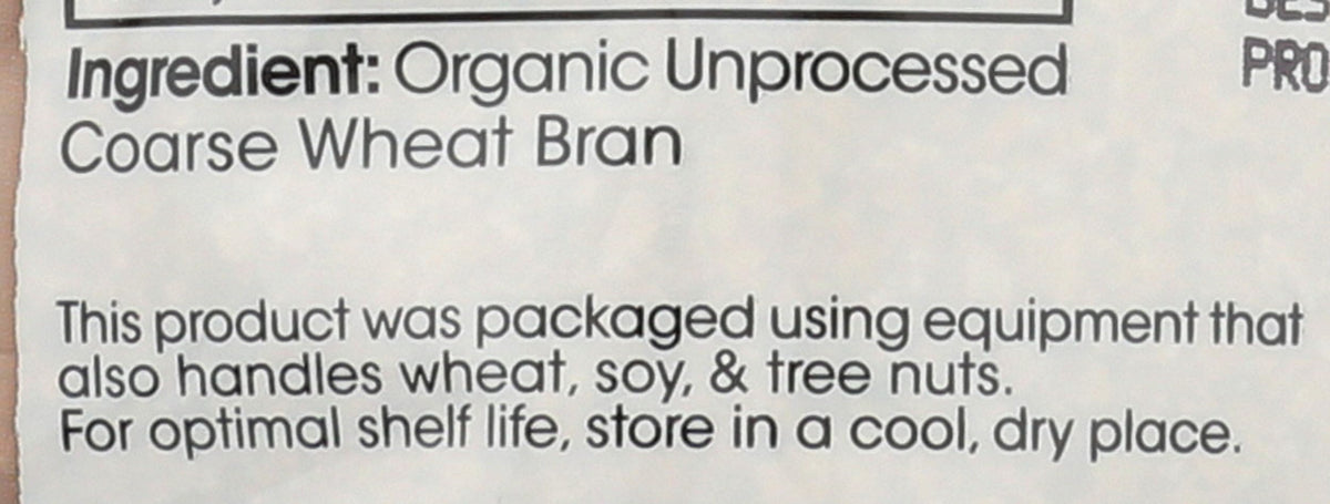 Shiloh Farms Organic Bran Coarse, 16 Oz