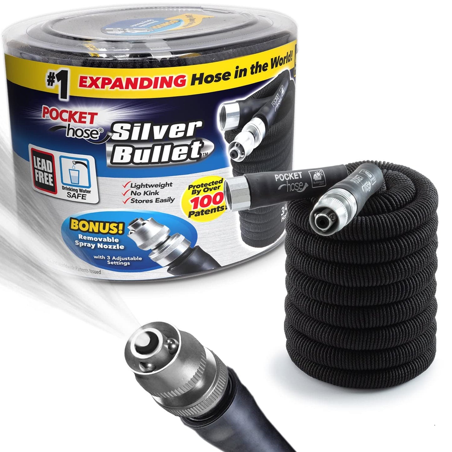 BULBHEAD-PCKTHOSE-SLVR-50FT-1PACK