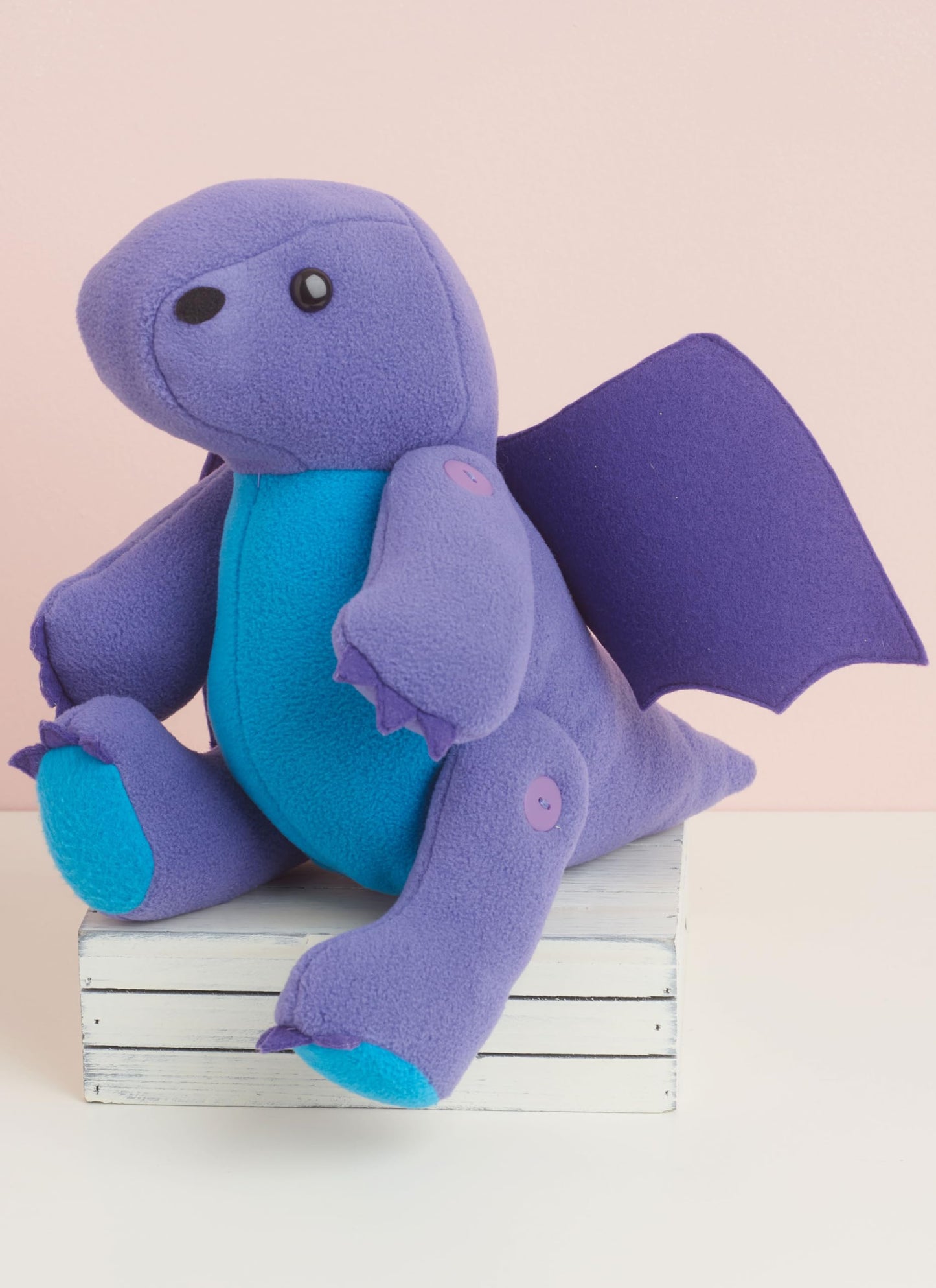 Simplicity S9441 Jointed Plush Animal Sewing Pattern, Dragon, Dinosaur, Bear & Bunny, 13 Inch