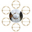 Thoughtful Distribution Co 6pcs Gold Scarf Ring & Clip for Women, Shawl Accessories