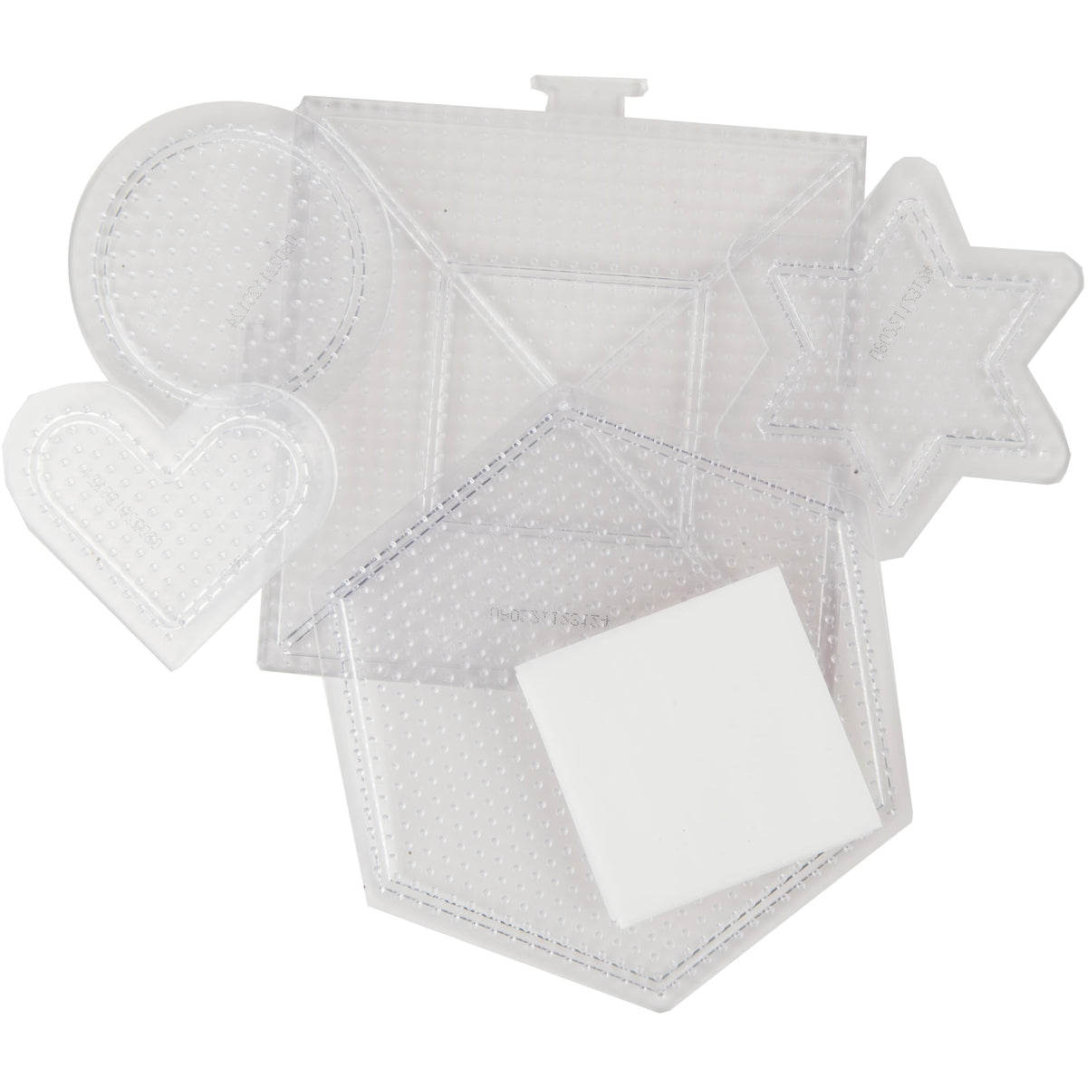 Perler Beads Large Square Pegboards for Kids Crafts, 4 pcs