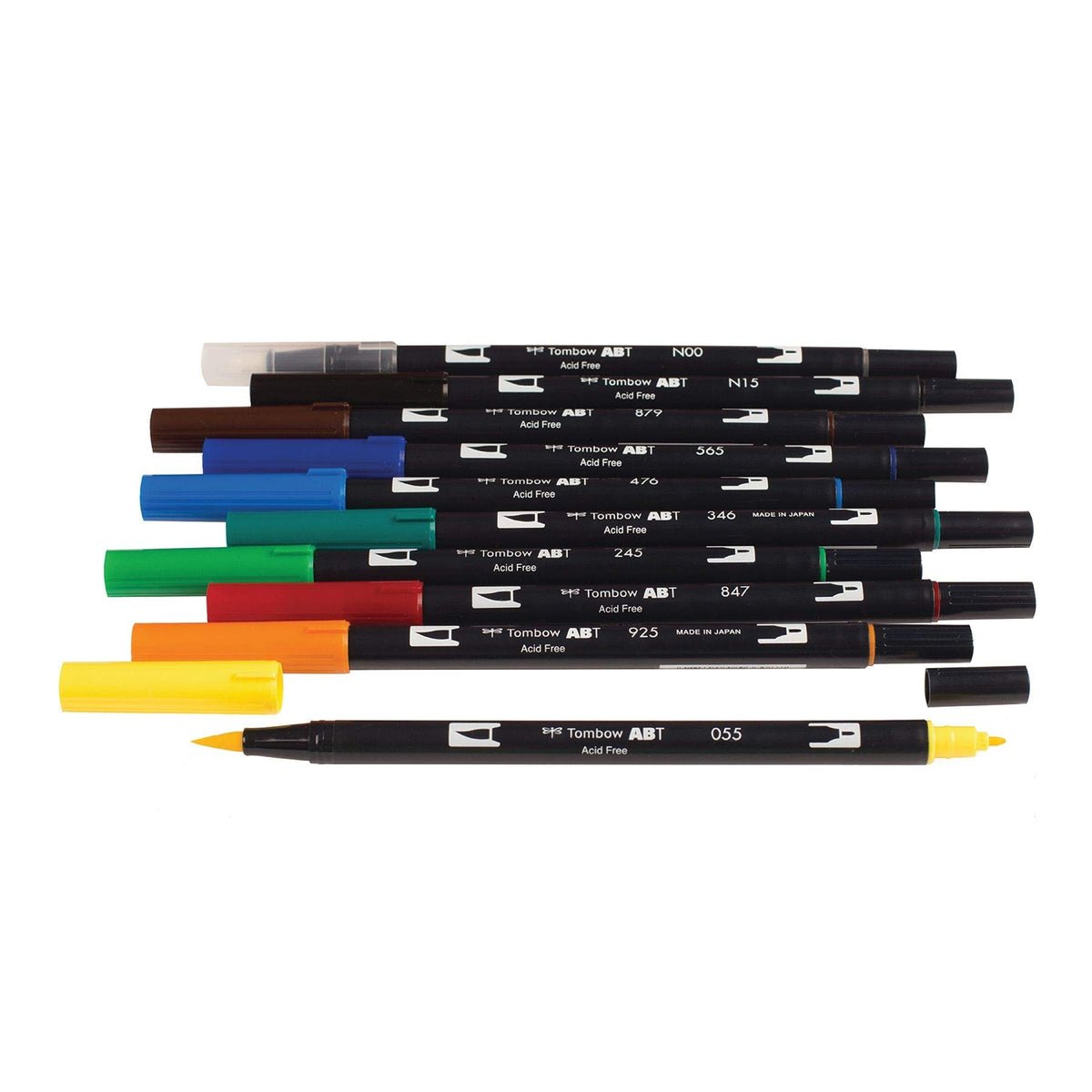 Tombow ABT Dual Brush Pen Set of 10, Primary