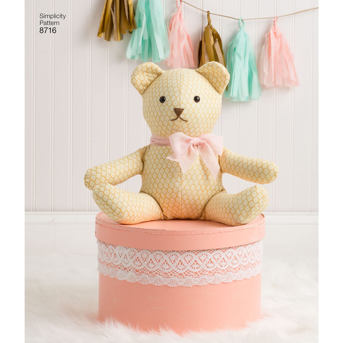 Simplicity 8716 Animals Stuffed Bear, Cat, and Dog Sewing Patterns by Elaine Heigl Designs, One Size Only