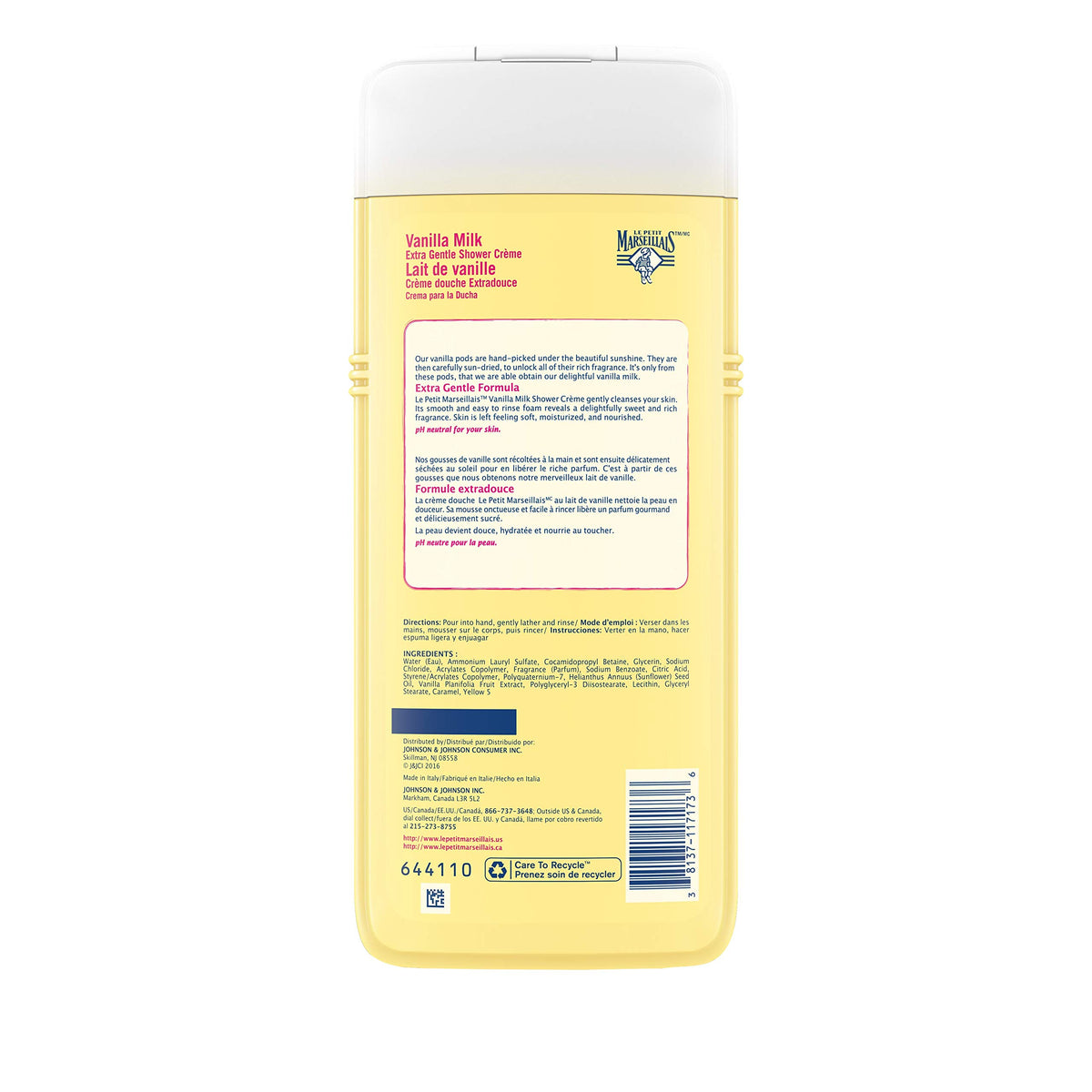 Le Petit Marseillais Extra Gentle Shower Cream, Vanilla Milk, 22 Fluid Ounce