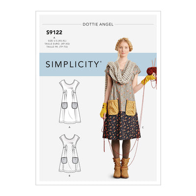 Simplicity SS9122A Women's Dress Sewing Pattern, Sizes XS-XL