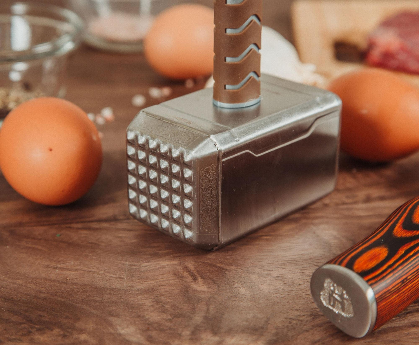 Marvel Mighty Thor Mjolnir Hammer Replica Stainless Steel Meat Tenderizer Pounder | Gourmet Mallet Masher Tool For Beef, Steak, Poultry | BBQ Grilling and Cooking, Home & Kitchen Essentials
