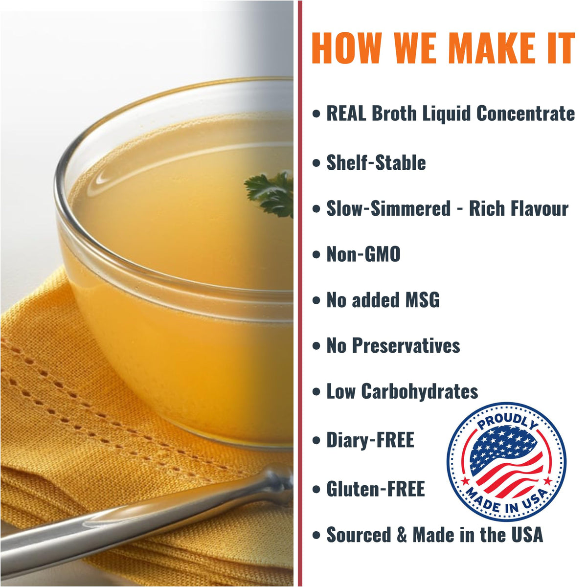 SAVORY CHOICE Chicken Broth Concentrate, Boxes of 12 Packets (12g) - Gluten-Free, Diary-Free Broth Concentrate