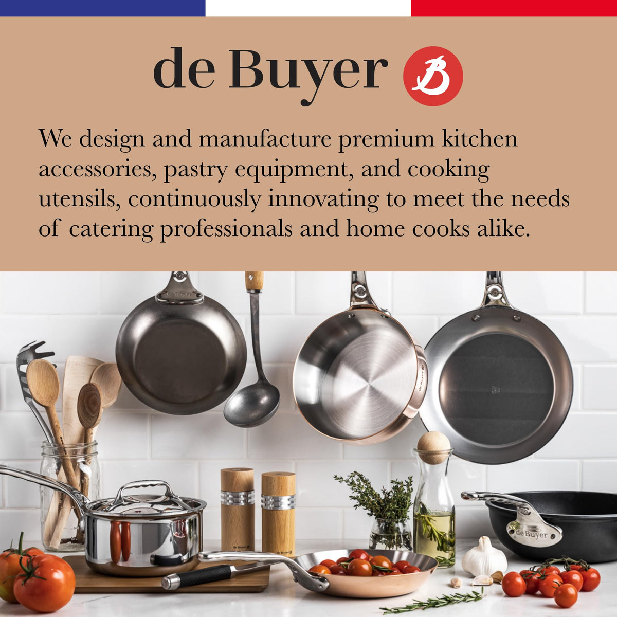 de Buyer Protective Sleeve for Pan Handle - Heat-Resistant Neoprene - Comfortable Grip