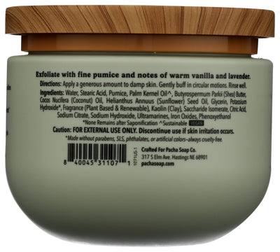 Pacha Soap Vanilla & Sage Body Scrub, 15 OZ