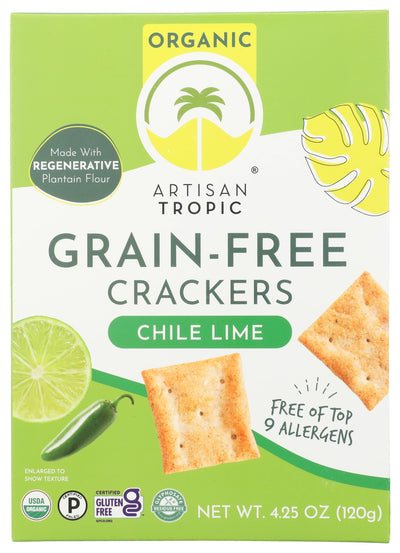 Artisan Tropic Organic Chile Lime Crackers, 4.25 Oz