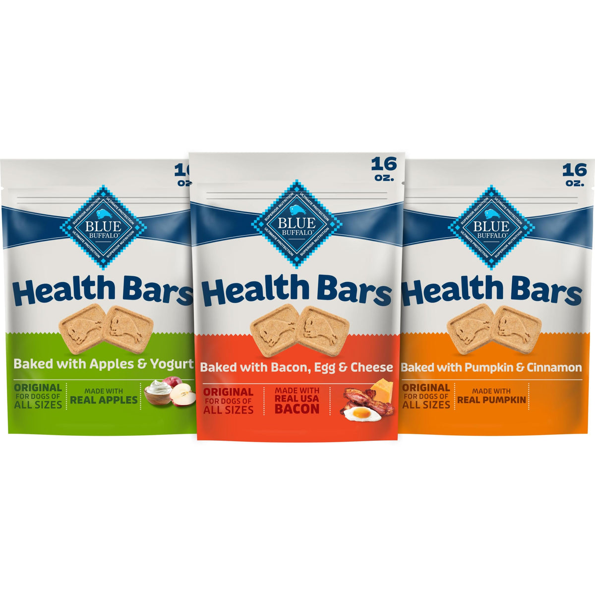Blue Buffalo Health Bars Natural Crunchy Dog Treats Biscuits