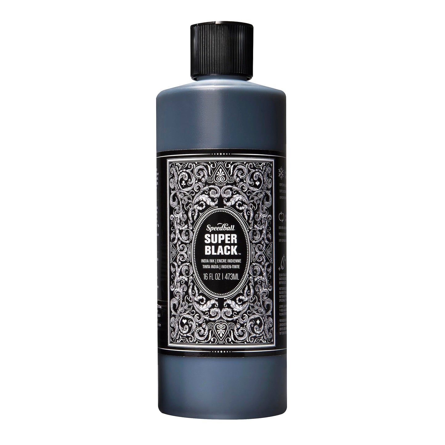 Speedball - 3378 Super Black India Ink, 1 Pint - 404696