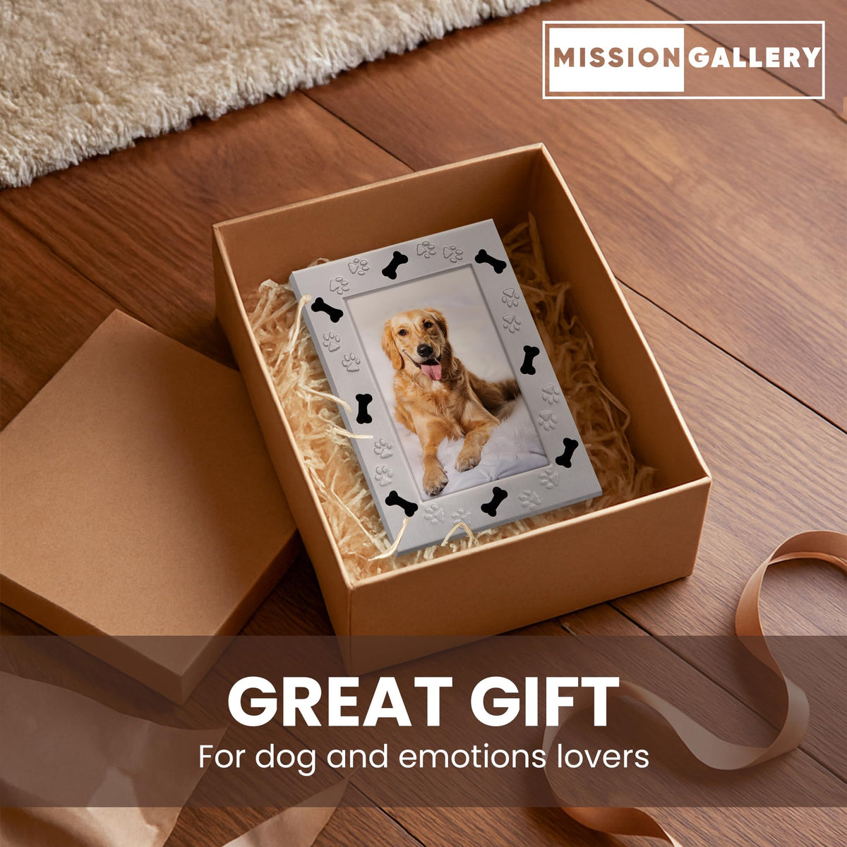 Mission Gallery 4x6 Dog Picture Frame - Pet Sympathy, Remembrance, Memory, Loss - Cute Memorial Gift for Passed Dog and Cat - Dogs Gifts Frames