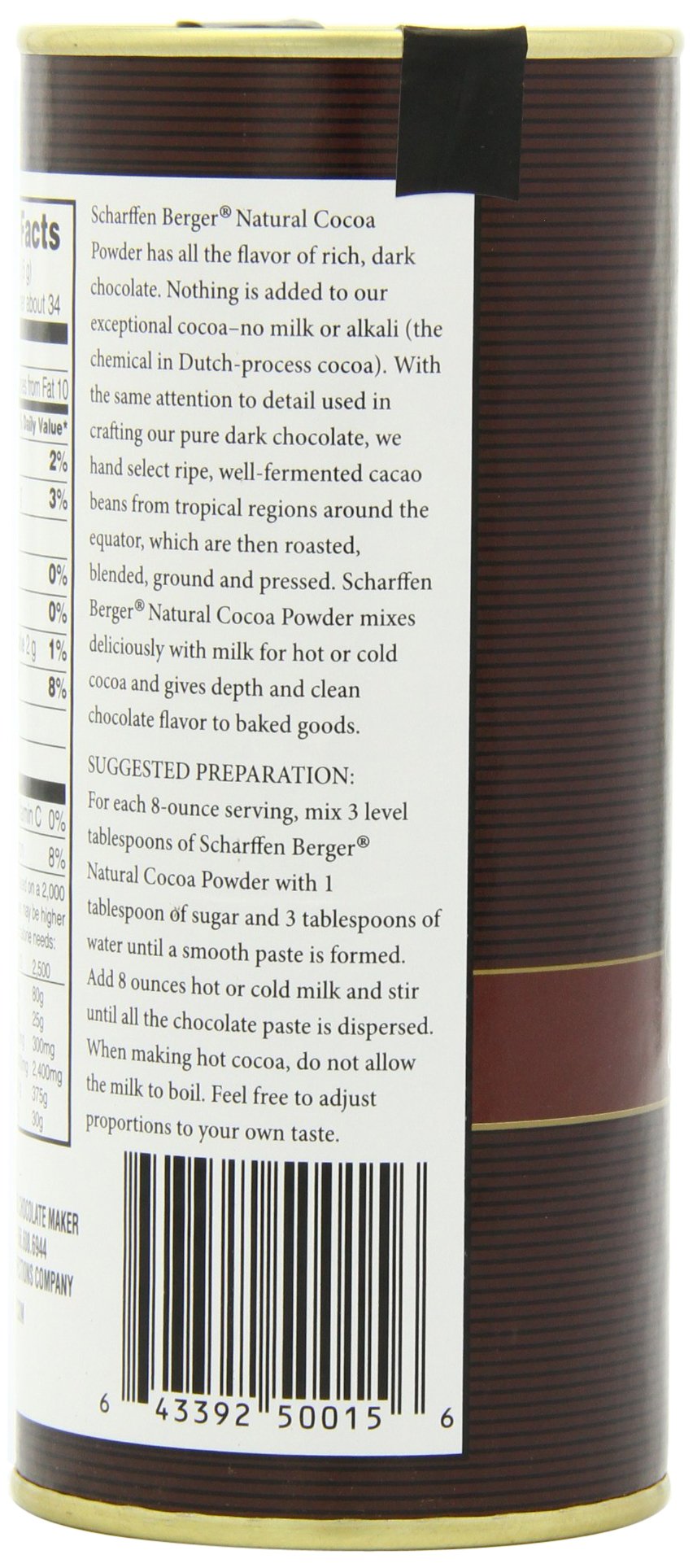 Scharffen Berger Natural Unsweetened Cocoa Powder, 6-Ounce Canisters (Pack of 2)