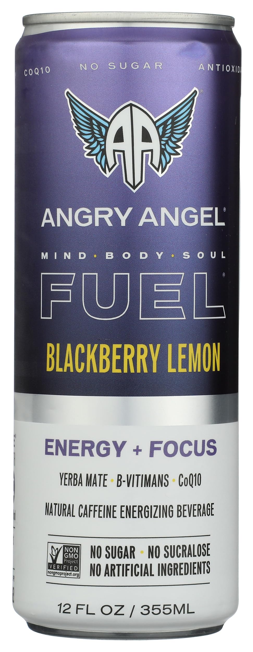 Angry Angel, Drink Energy Blackberry Lemon, 12 Fl Oz