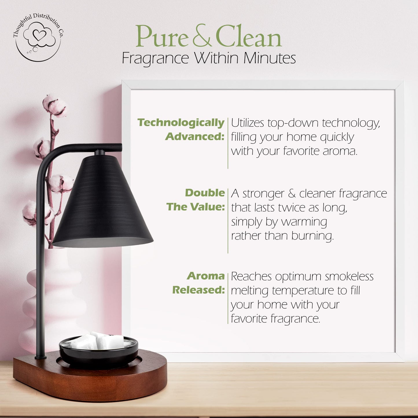Candle Warmer Lamp with Timer, Dimmable Candle Warmer Lamp for Jar Candles, Electric Candle Warmer Auto Shutoff, Candle Warmer Lamp with 2 Bulbs for Scented Candles - Includes Free Wax Melt Dish
