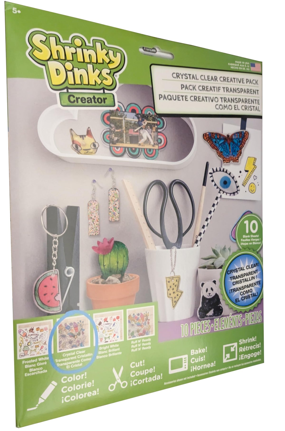 Shrinky Dinks Creative Pack 10 Sheets Frosted Ruff n' Ready