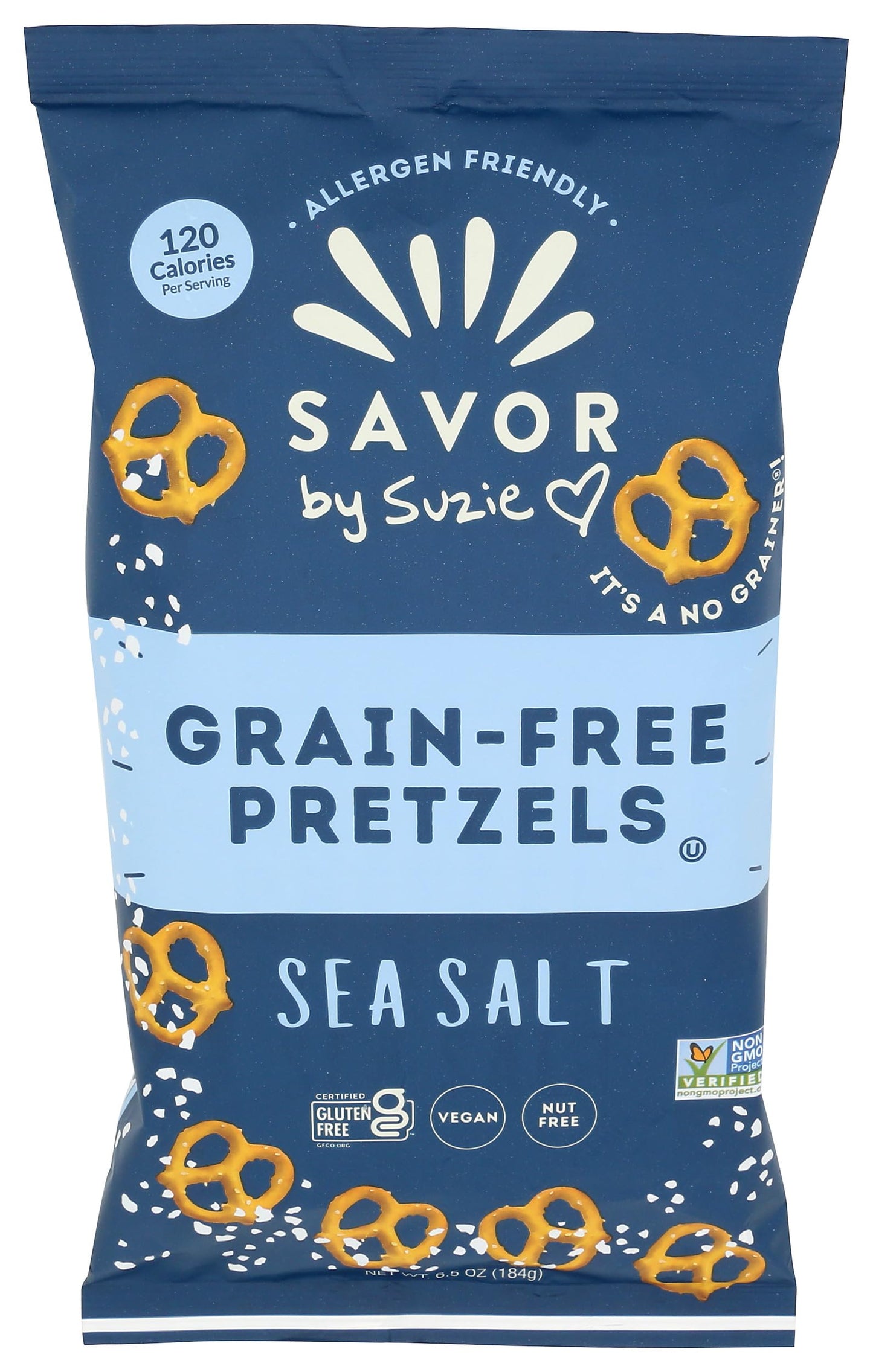 Savor By Susie Sea Salt Grain Free Pretzels, 6.5 OZ