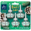 Glade PlugIns Refills Air Freshener, Scented and Essential Oils for Home and Bathroom, Twinkling Pine & Cedar, 3.35 Fl Oz, 5 Count